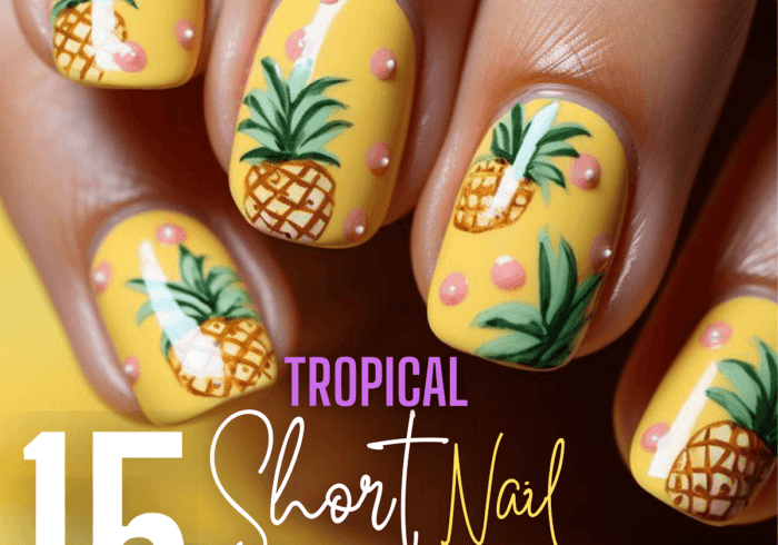 Tropical Nail Designs for short nails