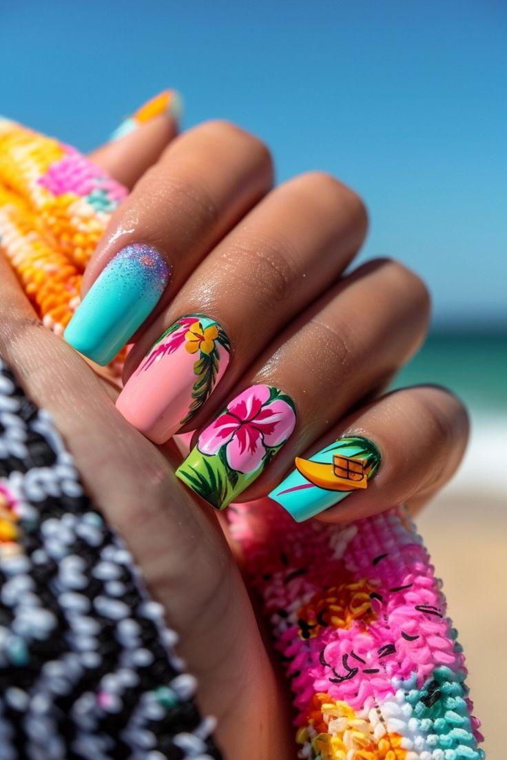 tropical nail designs