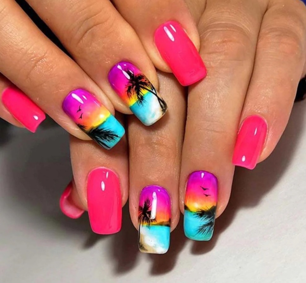 tropical nail designs 