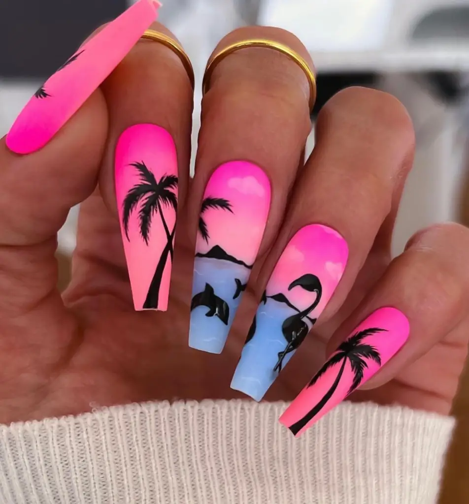 tropical nail designs