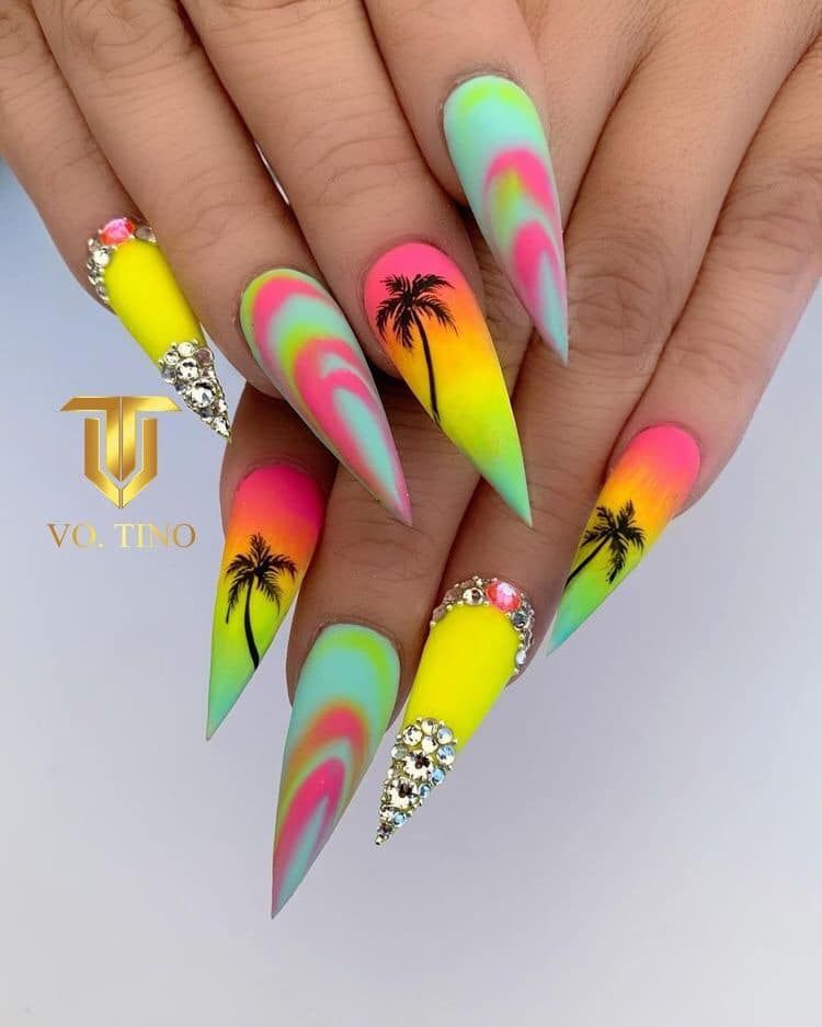 tropical nail designs 