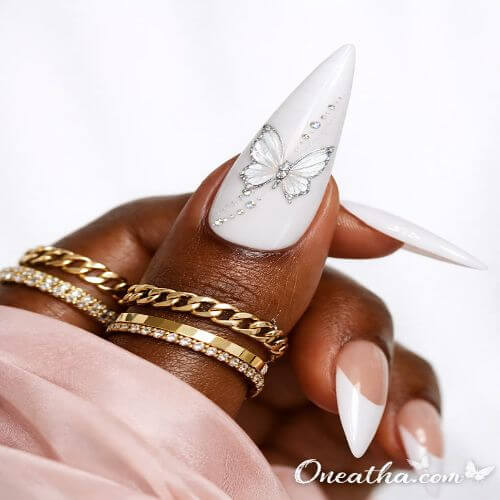 white-butterfly-nails